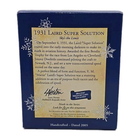 2005 Hallmark Ornament 1931 Laird Super Solution Special Sky's The Limit New U67 - Picture 9 of 9